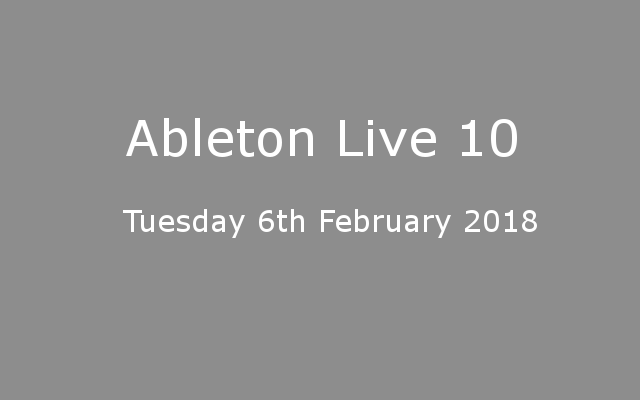 Ableton Live 10 Release Date