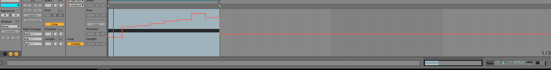 Fig 4. Generative MIDI Clip View Automation