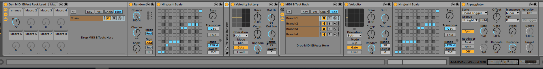 Fig 3. Gen MIDI Effect Rack Lead