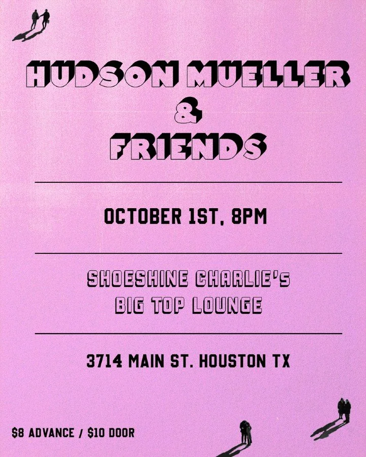 Catch your old buddy Hud with the trio at Big Top on 10/1.  Excited to see y&rsquo;all and share some stories from the road. $8 presale/$10 at the door. Ticket link in my bio.
.
#homecoming #livemusic #htx
.
@contclubhouston @livemusichtx