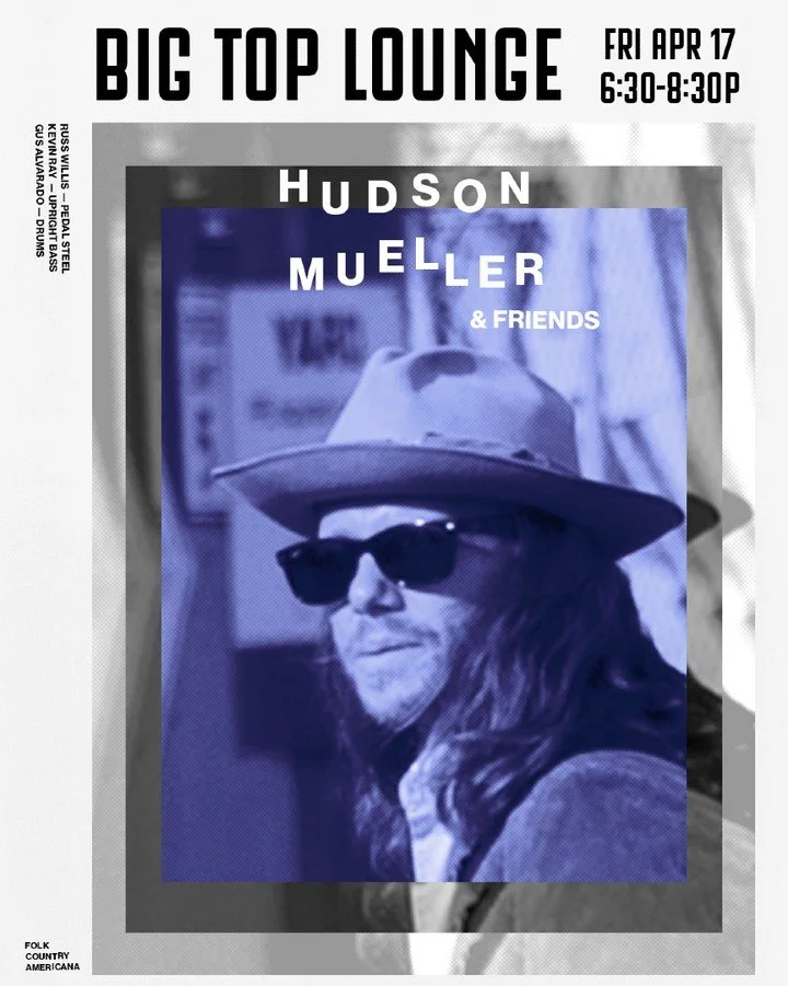 Back at the Big Top next month (4/17). Excited to hit the stage with @sargesdad, @kevinraybassist, and @galvarado0.  Come hang and get your live music/happy hour fix.
.
@contclubhouston
.
#mightyhud #songwriter #storyteller  #folk #country #americana