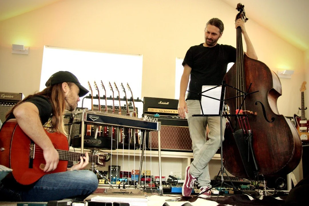 Searchin' for the sound with @kevinluisraymusic.  Spoiler alert &mdash; we found it and will be layin' it down for you this Friday (4/17) at 
Shoeshine Charlie's Big Top Lounge (@contclubhouston back bar). @sargesdad on steel and @galvarado0 on drums