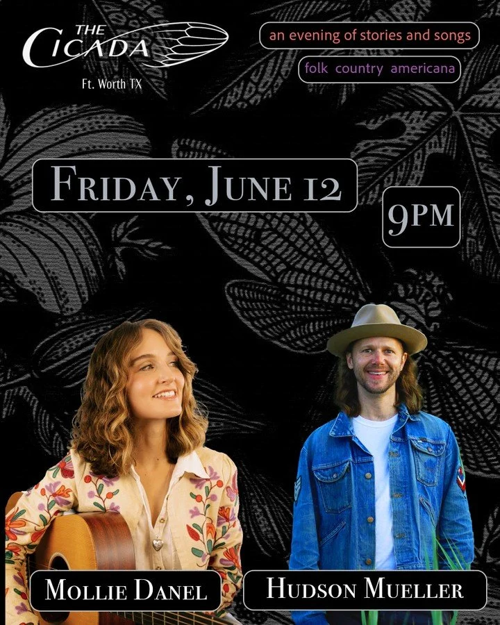 Hey Ft. Worth friends!  We're coming your way this Friday.  @molliedanel and I will be swapping songs at @the_cicada_ftw starting at 9pm. Hope y'all can come buzz with us.  Or maybe even get buzzed with us?  Isn't that what Cicadas do?