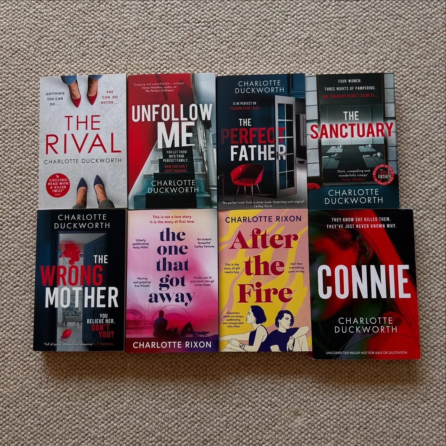 Thought it was time for an updated pic! All my books, in a VERY pleasing grid&hellip; (if we ignore the fact that Connie is a proof and thus a slightly different size 🙃)

I have written a little mid-year &lsquo;behind the scenes&rsquo; blog post, in