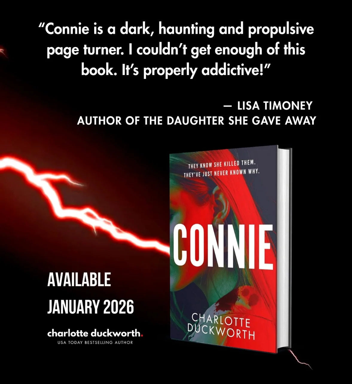 Thank you so much @lisatimoneywrites for reading Connie - it means so much to me that you enjoyed it and it&rsquo;s always the highest compliment when someone tells me they can&rsquo;t put one of my books down! ❤️