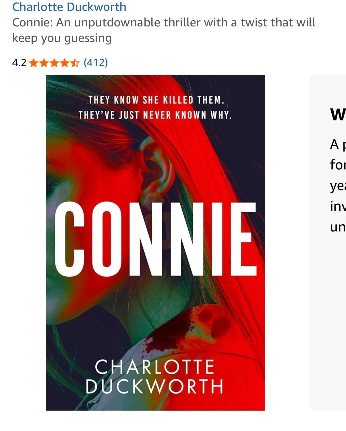 400+ reviews for my most favourite anti-heroine! Plus a neat little AI elevator pitch - thanks Amazon 😵&zwj;💫 

Thank you to everyone who has been reading and has taken the time to leave a review or even just a star rating - it makes all the differ