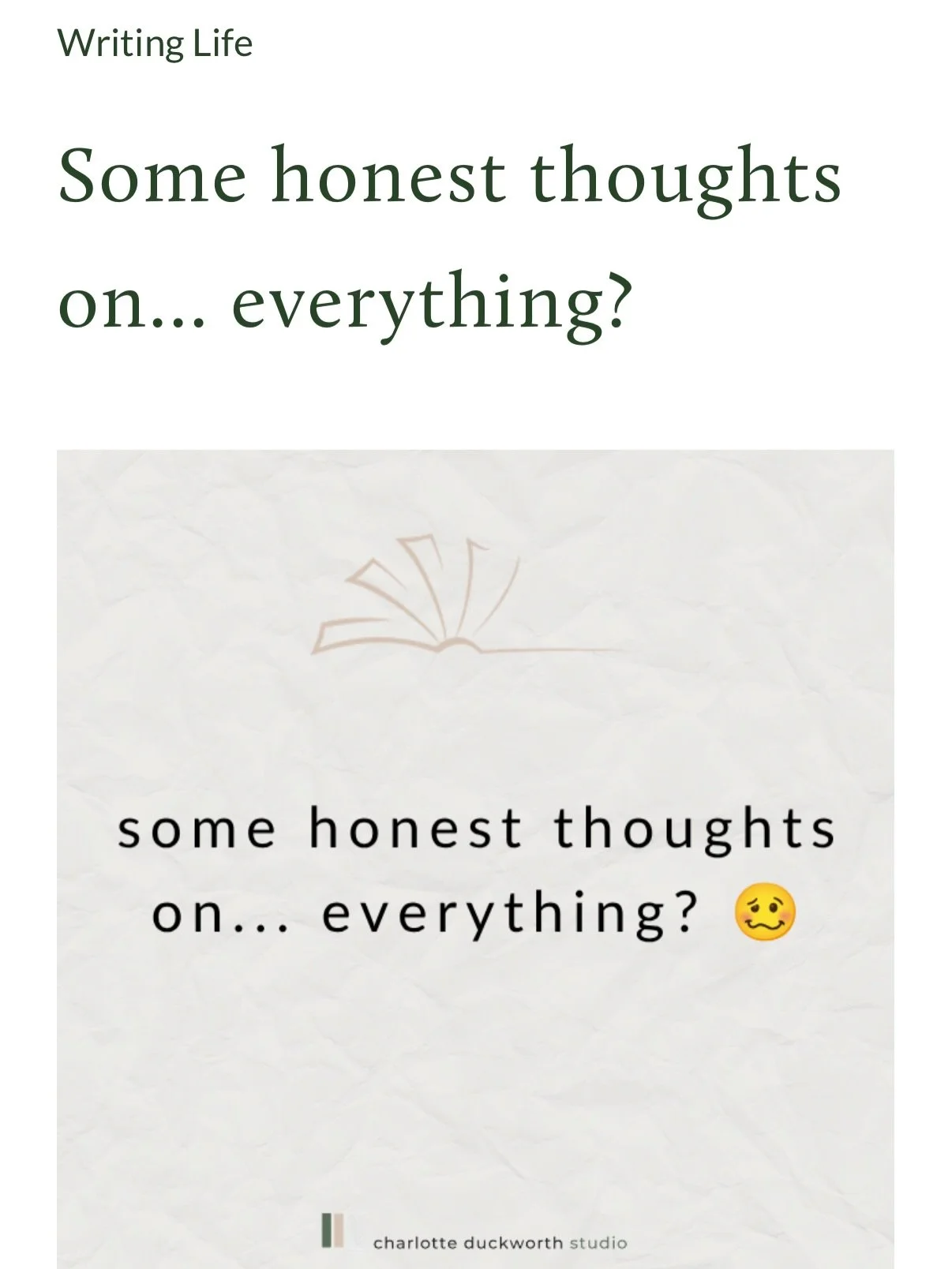 A little* update from me, on peace and being published ❤️ link to read in profile x

*not so little really #verbose