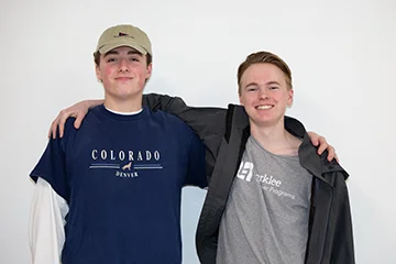 Individual award winners Ryan Oberholtzer (saxophone) and Alex Hansen (piano)