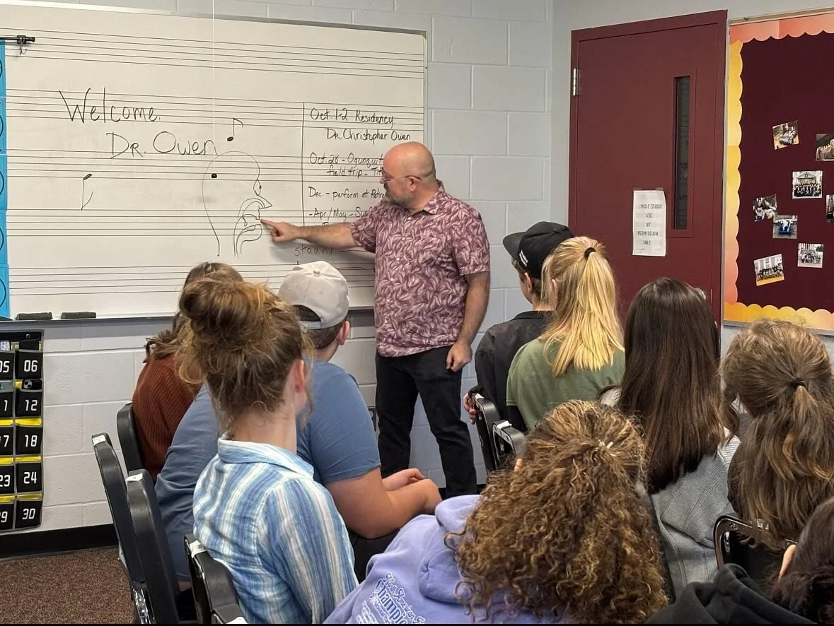 The CEHS Concert Choir welcomes Dr. Christopher Owen from Northeastern Illinois University! His visit is made possible from generous grants from CEEF and HSPA.