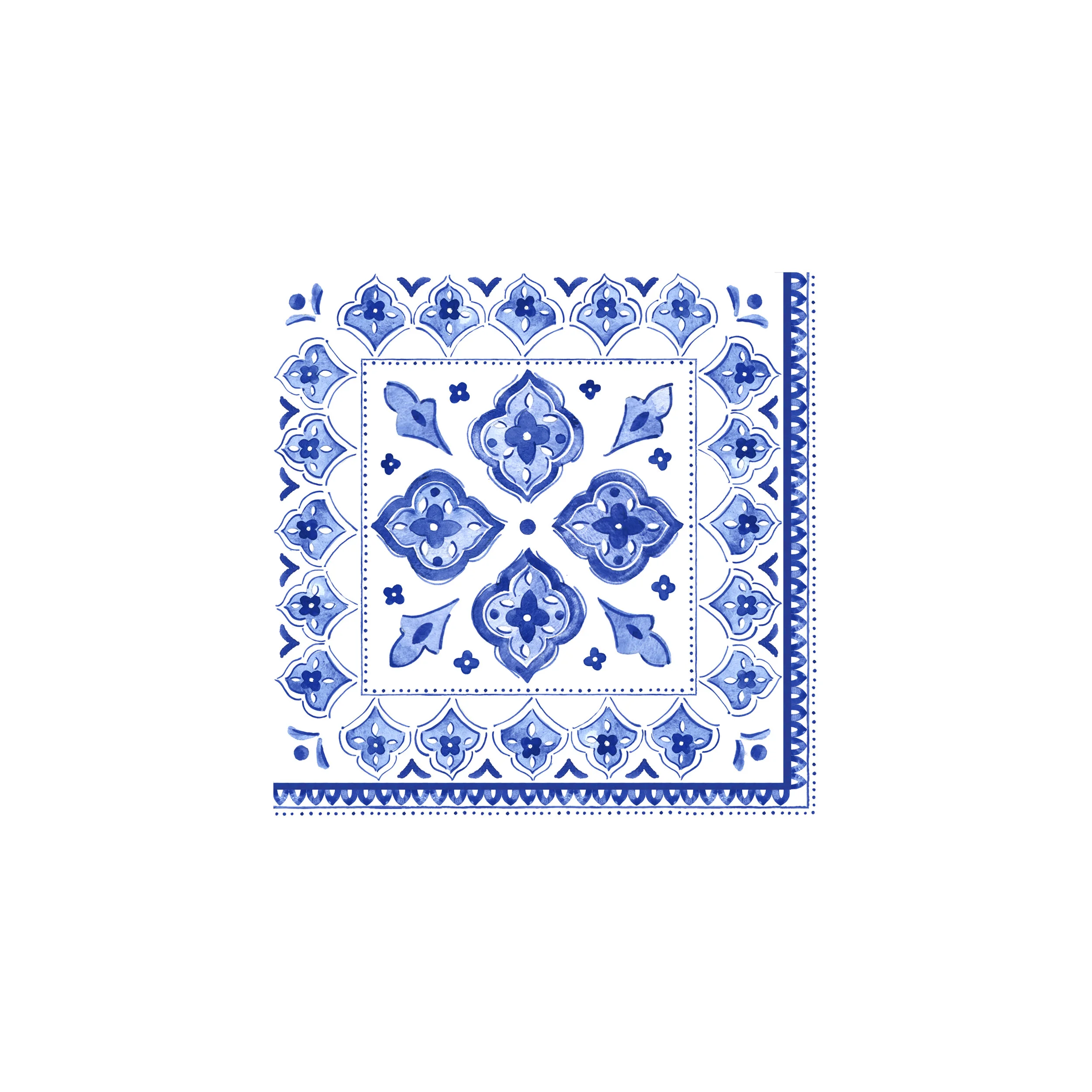 Moroccan Blue Cocktail Napkins (Pack of 20)