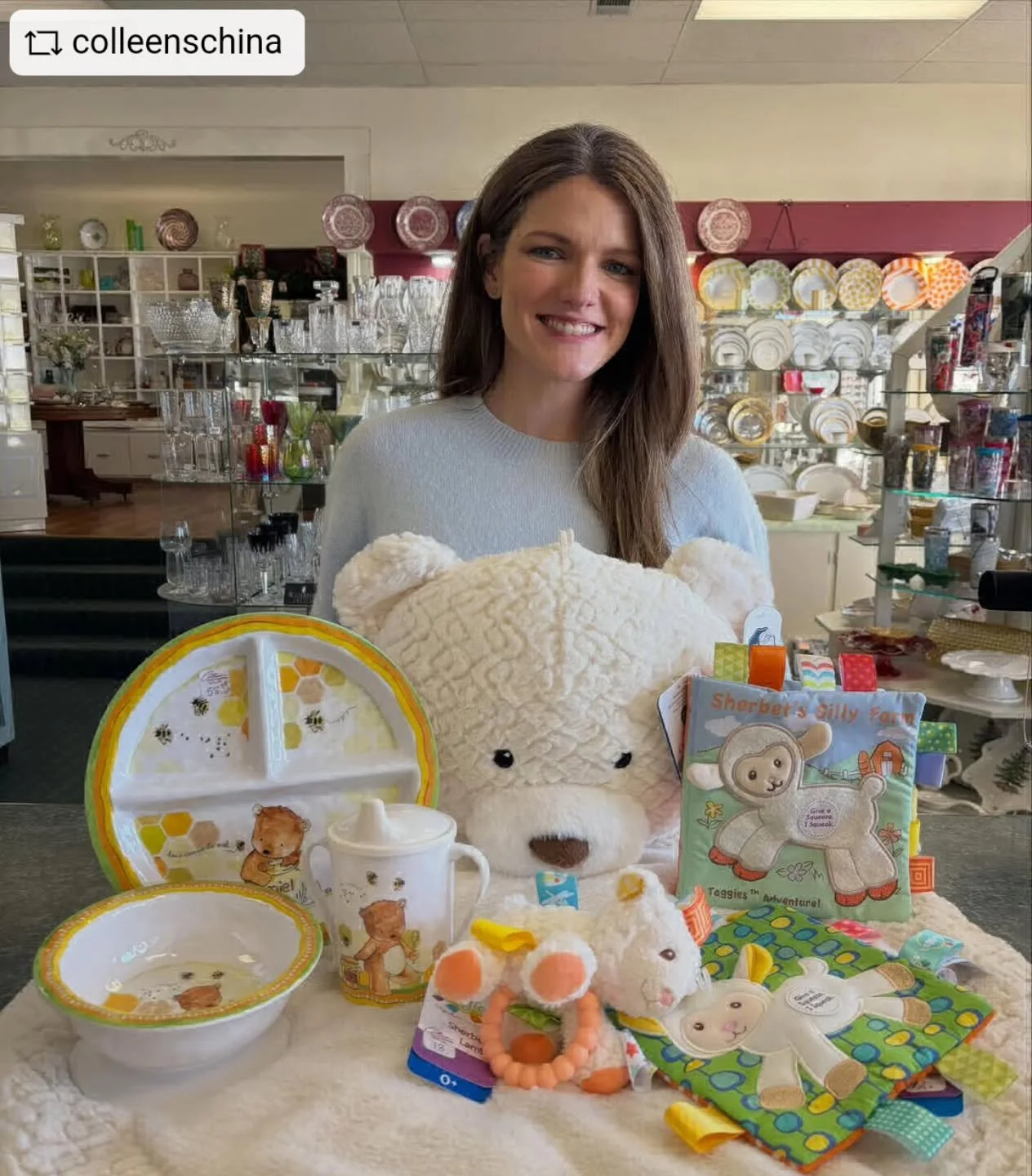 Congratulations Victoriana and Andrew! We are honored that you chose our Baby Cie &ldquo;Sweet as Honey&rdquo; melamine mealtime collection to welcome your upcoming little one!

#REPOST @colleenschina - We are thrilled to announce Victoriana and Andr