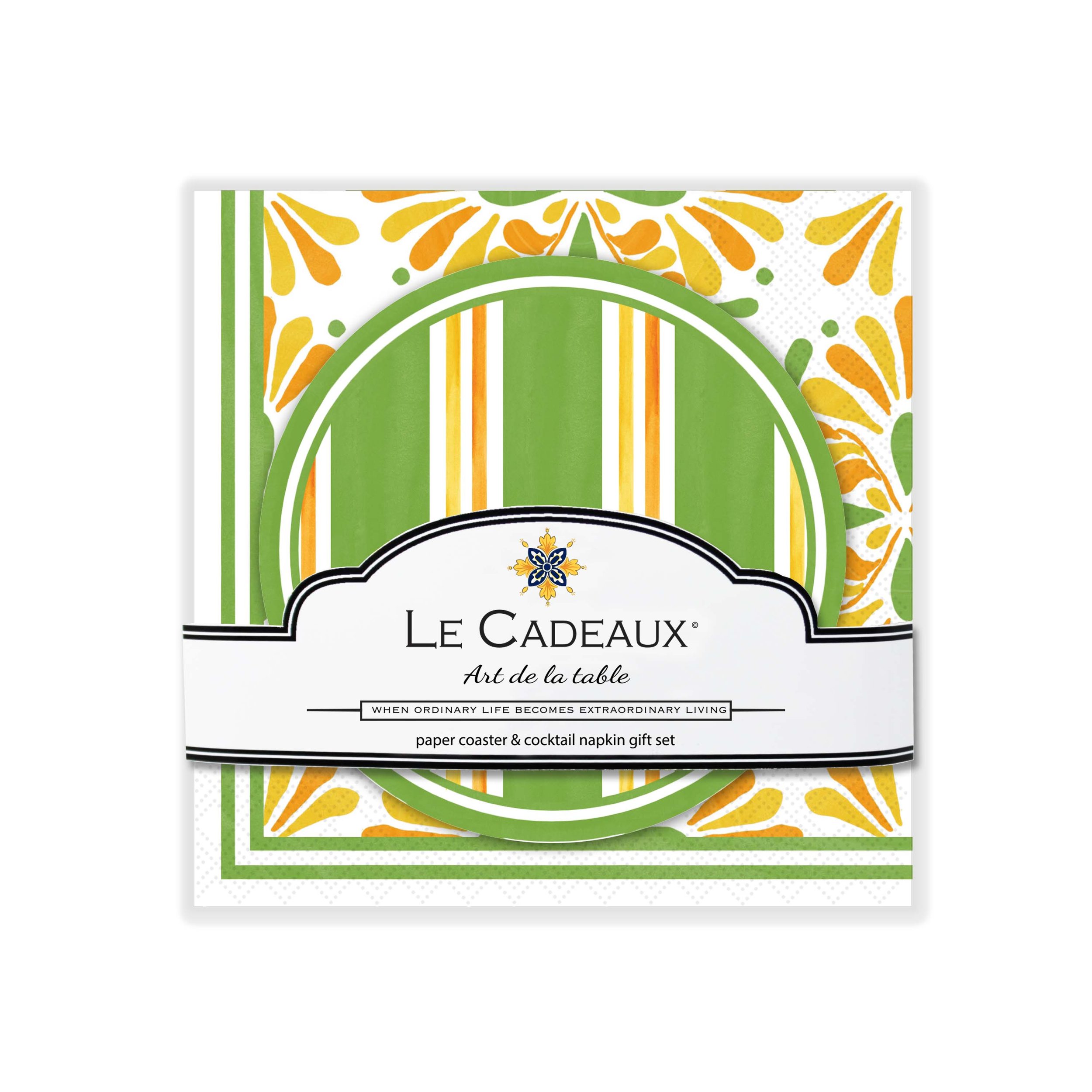 PALOMA DOUBLE-SIDED COCKTAIL NAPKINS & COASTERS GIFT SET