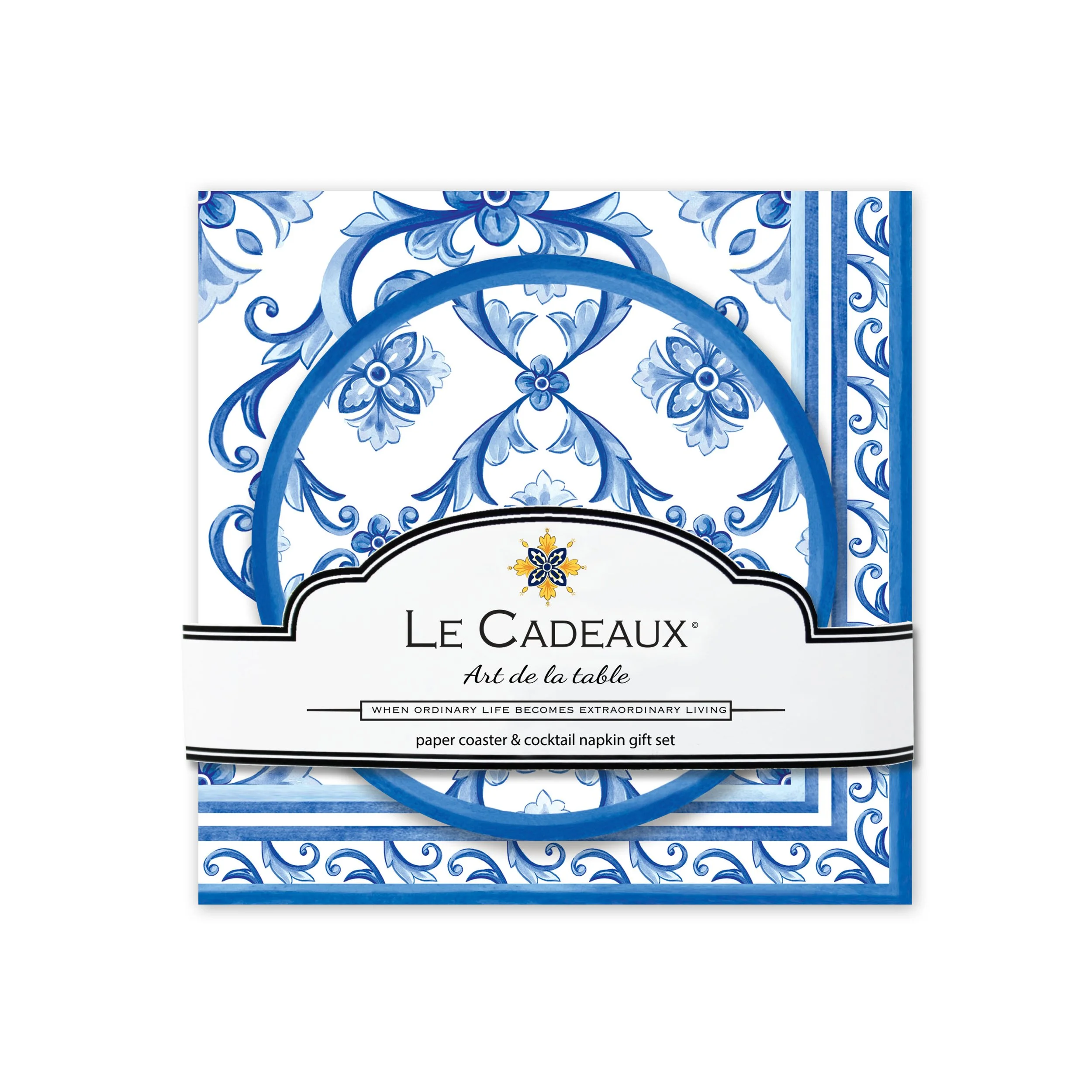 Mallorca Cocktail Napkins & Double-Sided Coasters (Packs of 20) Gift Set