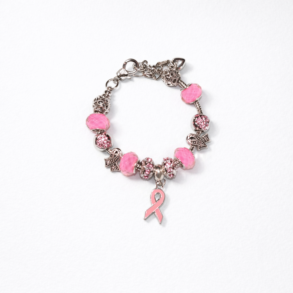 Breast Cancer Awareness Pandora Style Bracelet
