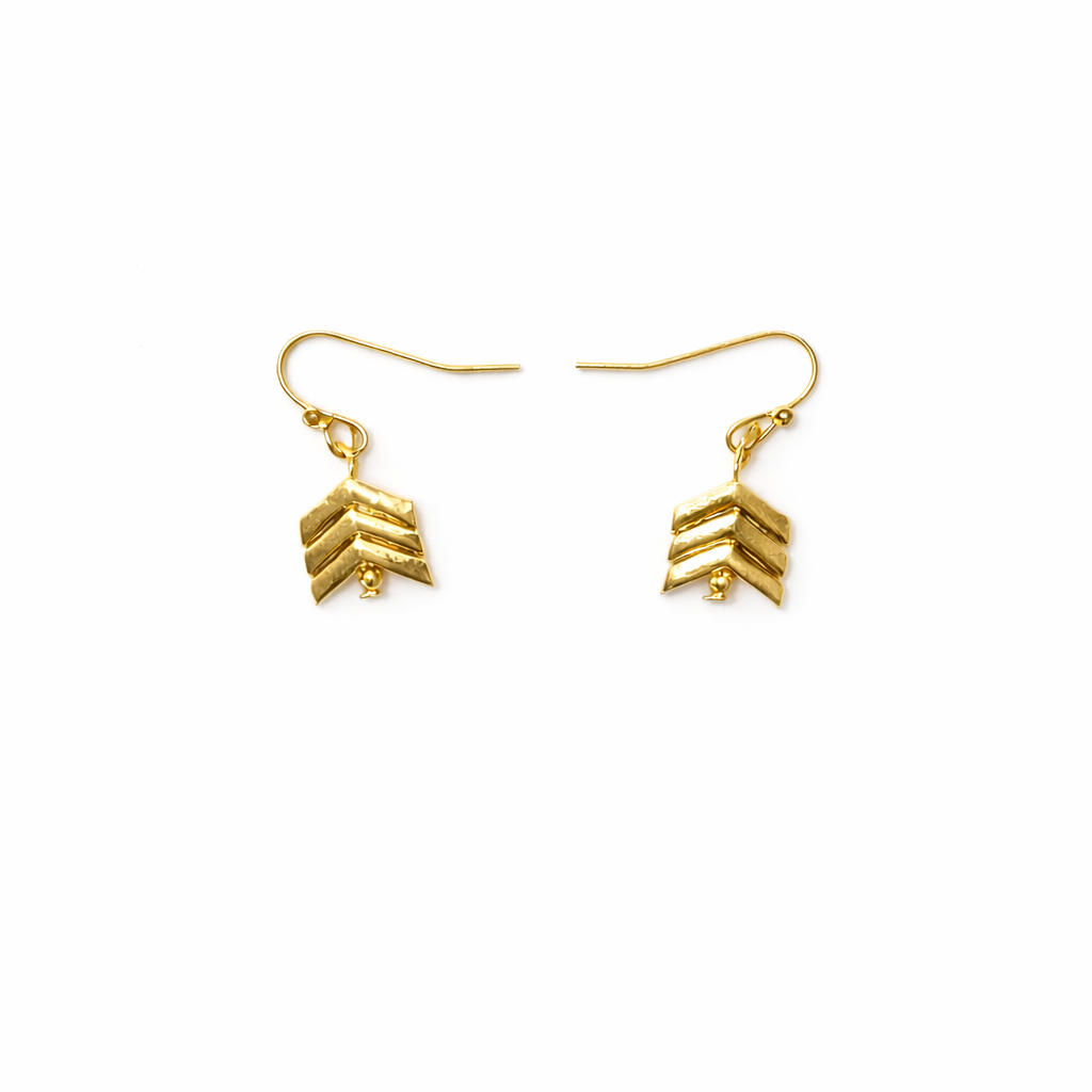 Triple Chevron (Lucky Few inspired) Golden Earrings