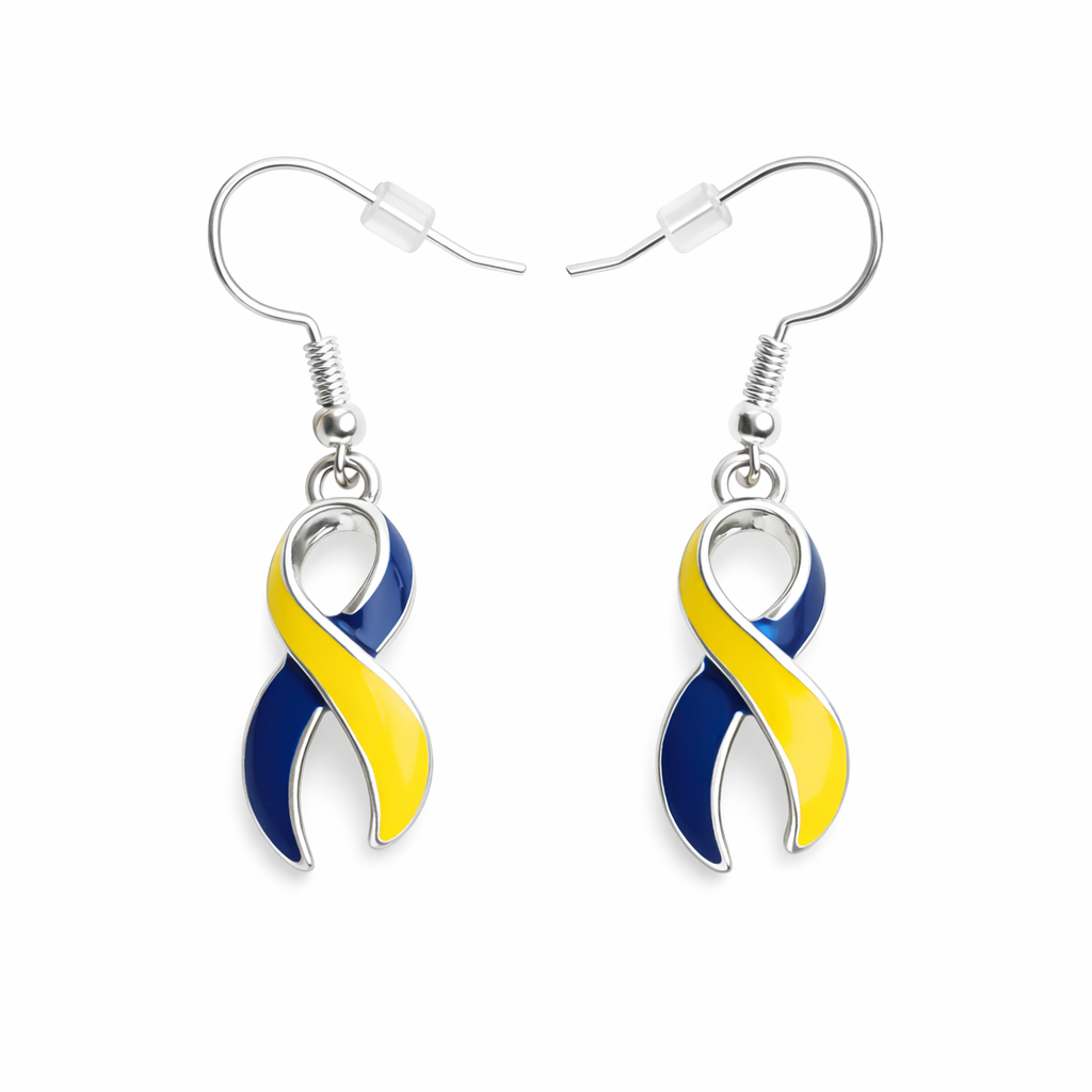 Down Syndrome Awareness Ribbon Earrings