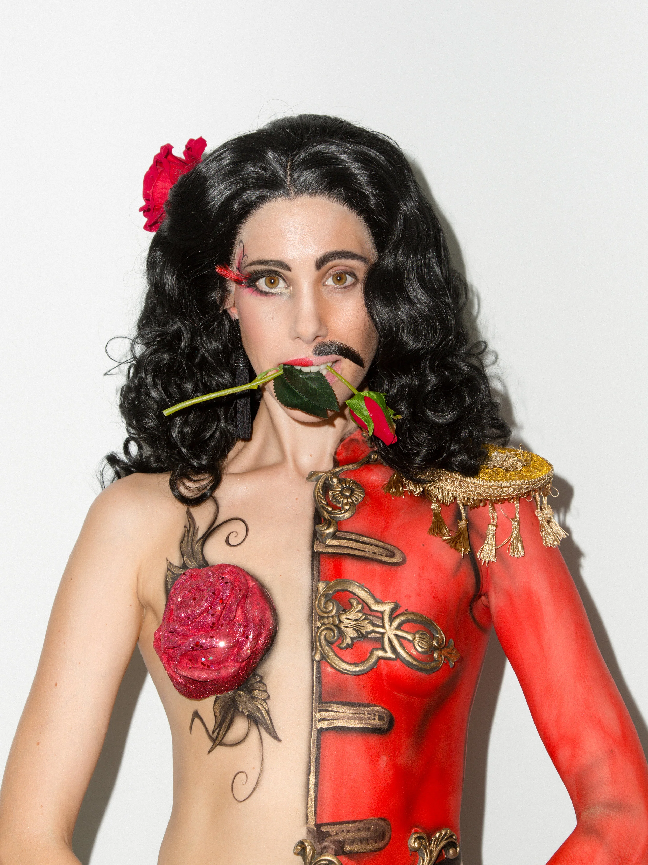 Spanish Half & Half. Photo by James Yang with MUA & Body Paint by Yolanda Bartram of BodyFX.