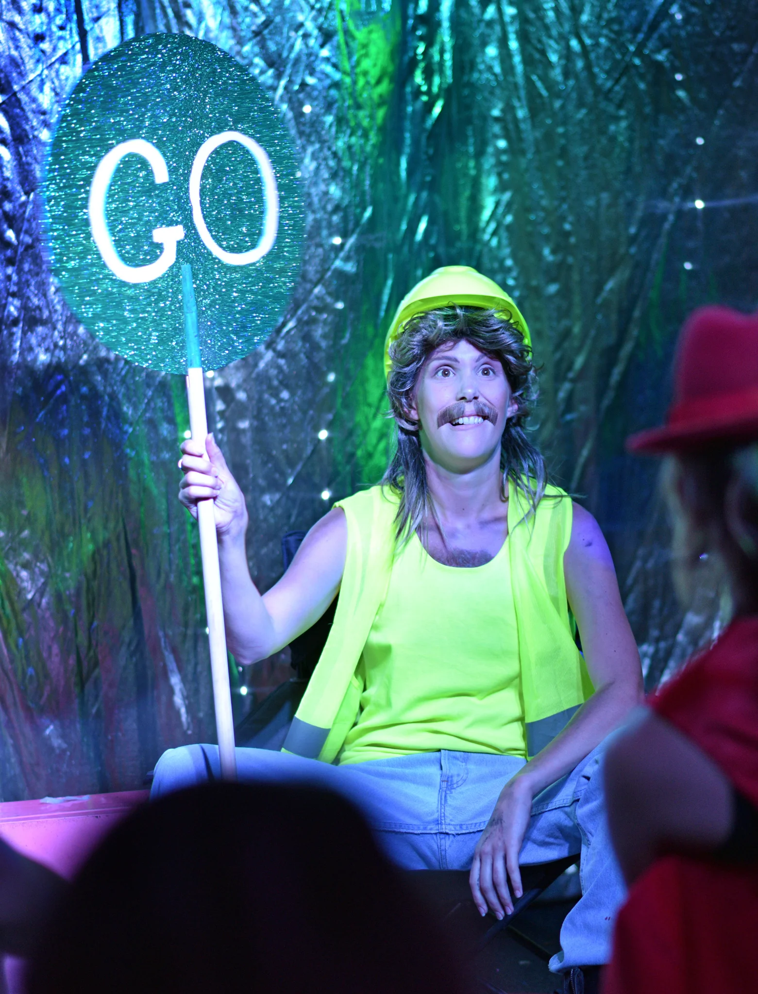 Performing in Hugo Grrrl’s ‘Tragic Mike’ as one of my original drag king characters, Jethro Jenkins. Photo by Pip Clark.