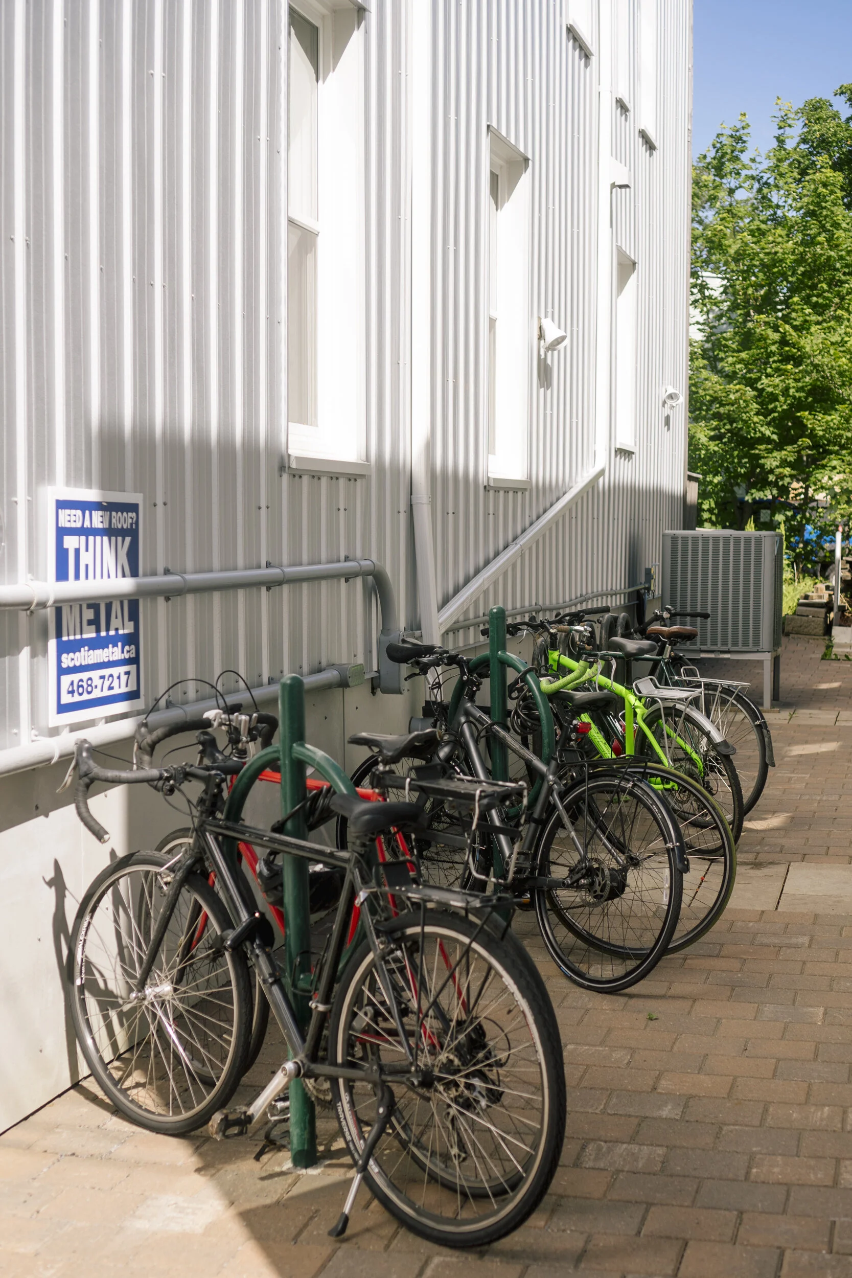 Paving stones salvaged from a local, recently demolished house.