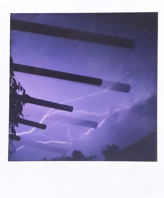 Thunderstorms in Mexico. Captured on #fujifilm #instant #instax #polaroid #nofilter - the new #square film #impossibleproject #thunder #lightning #storm #guerrero