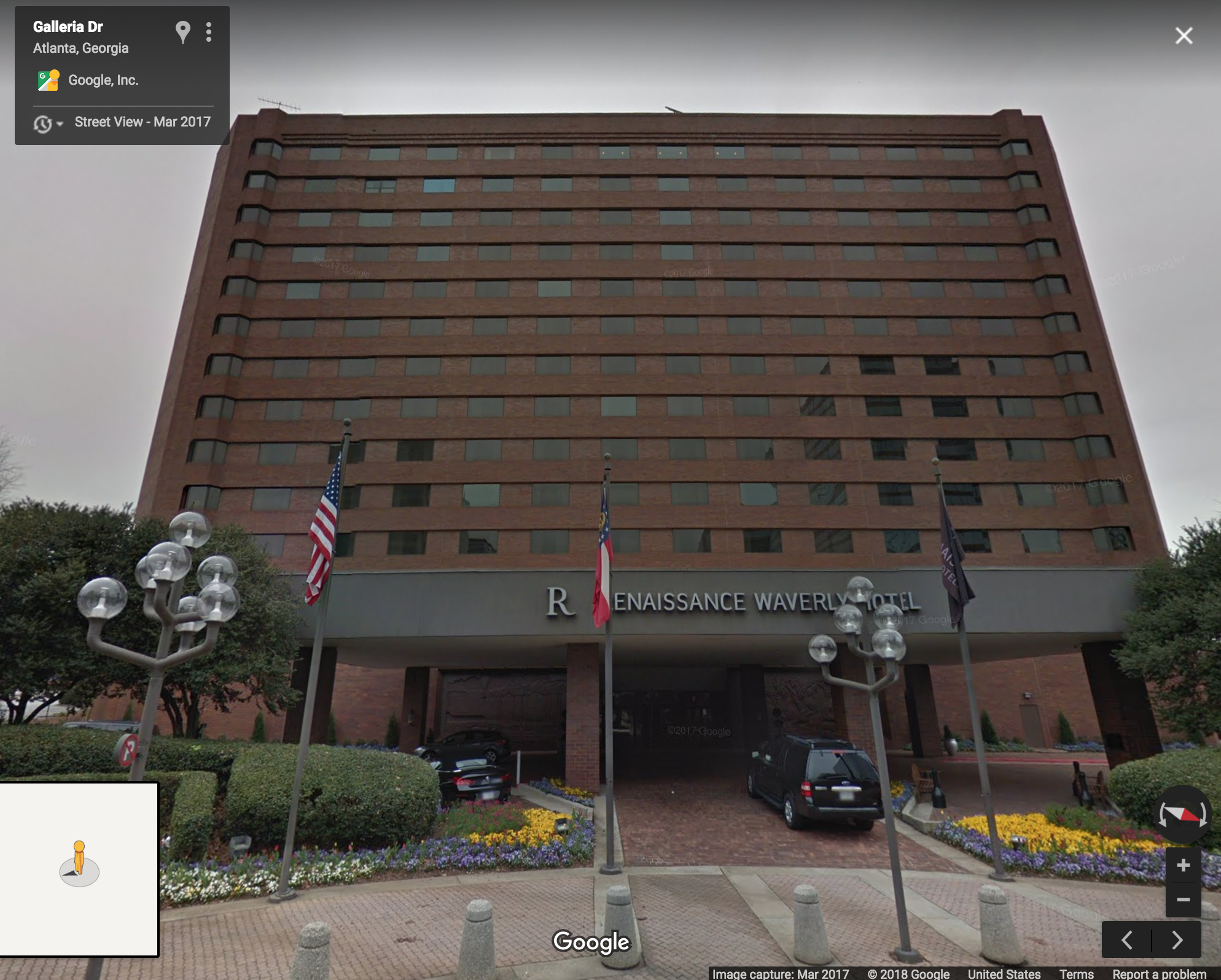 Google Maps: Street View of the Renaissance Atlanta Waverly Hotel
