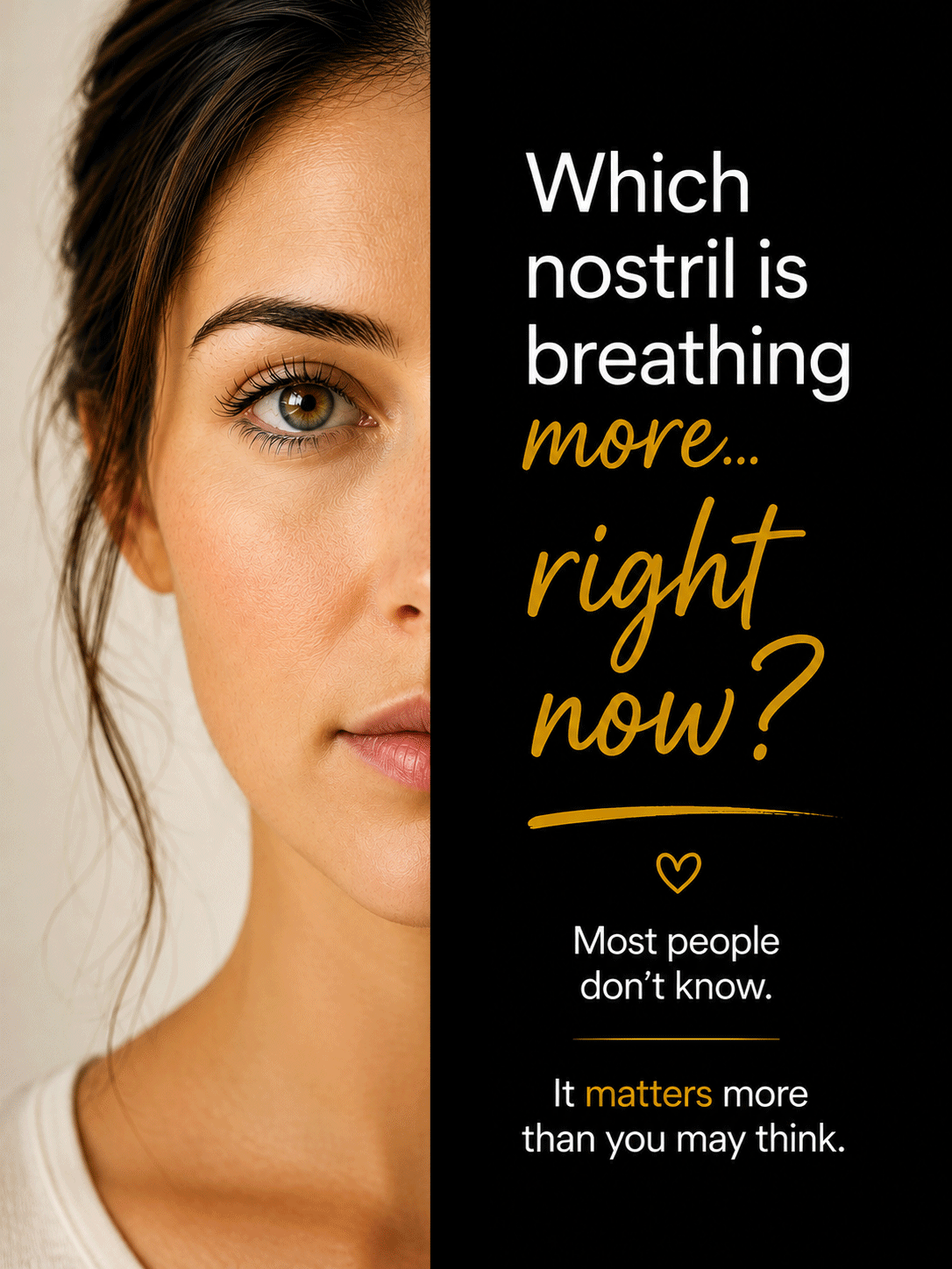 Nasal cycle splits us left and right