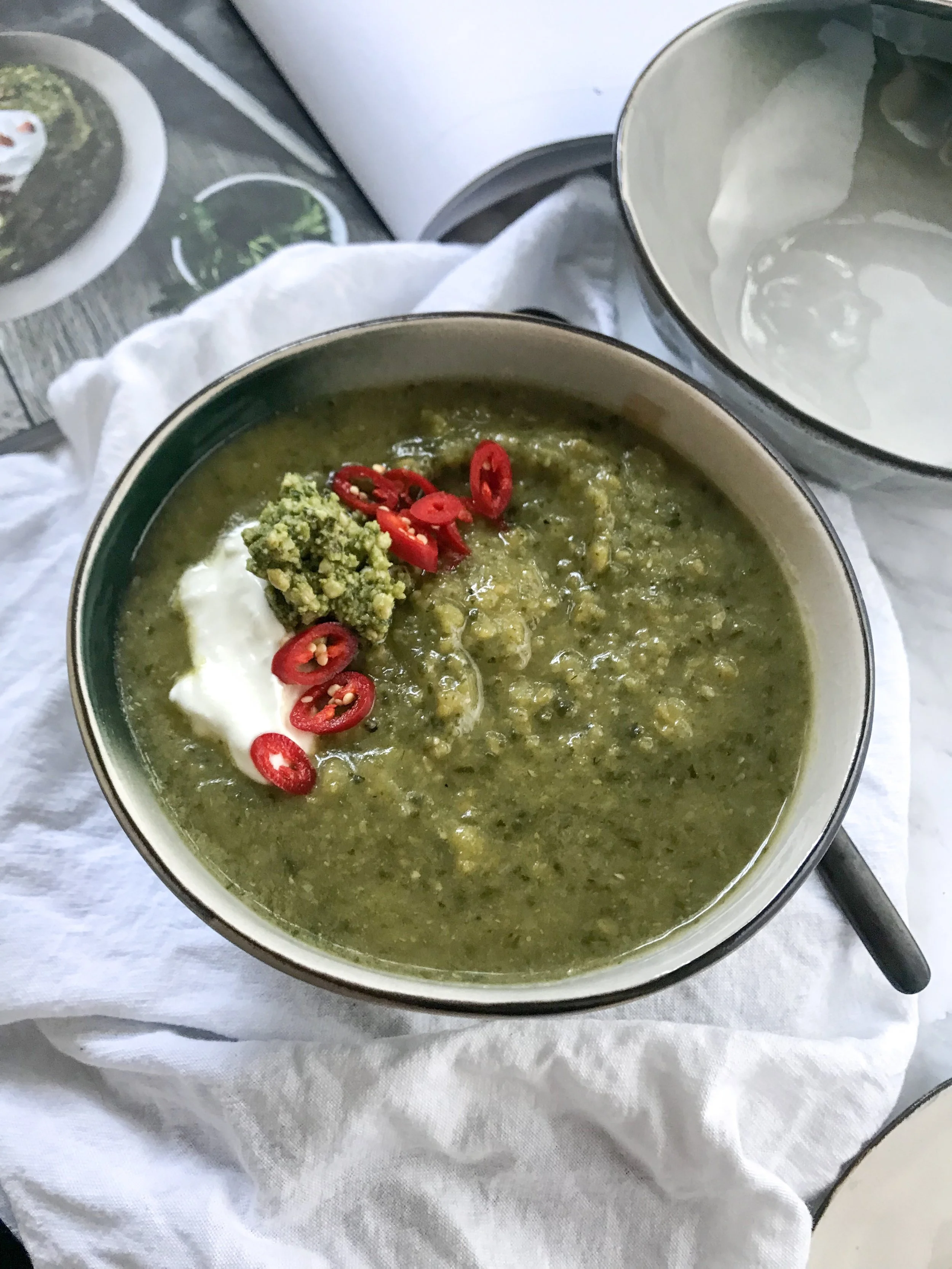 Zucchini & Split Pea Soup 