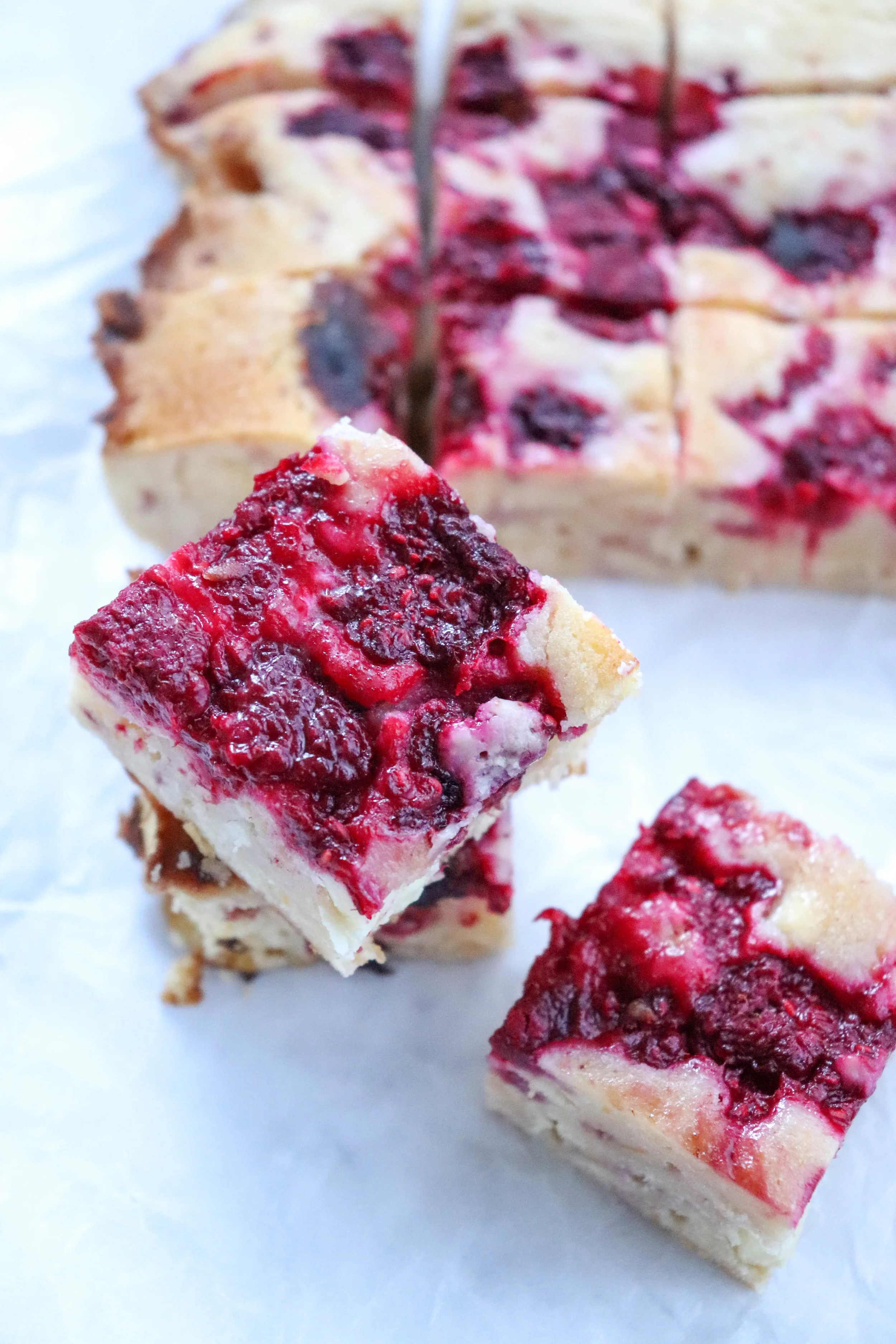 White Chocolate & Raspberry Blondies