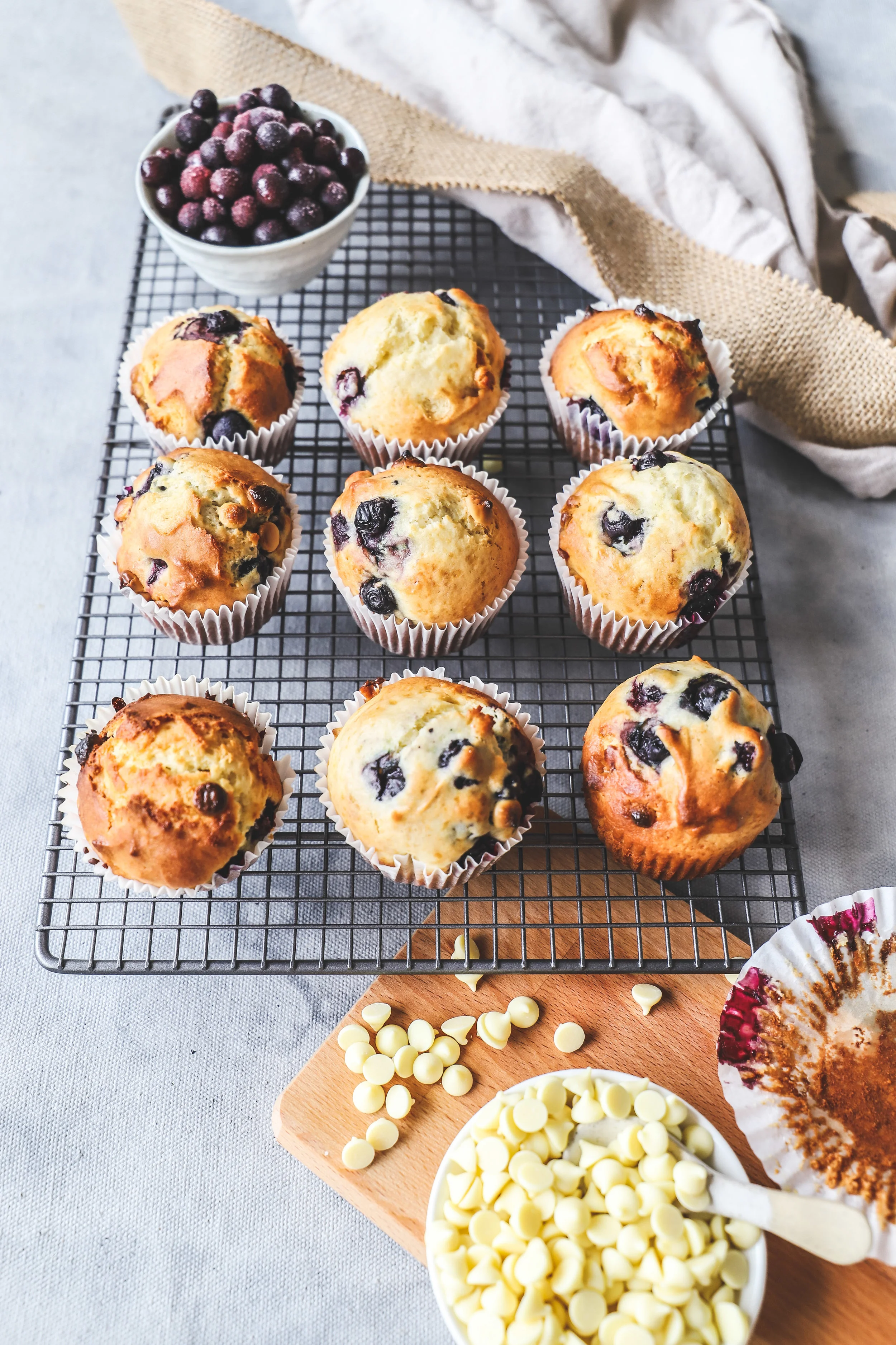 Blueberry &amp; White Choc Muffins