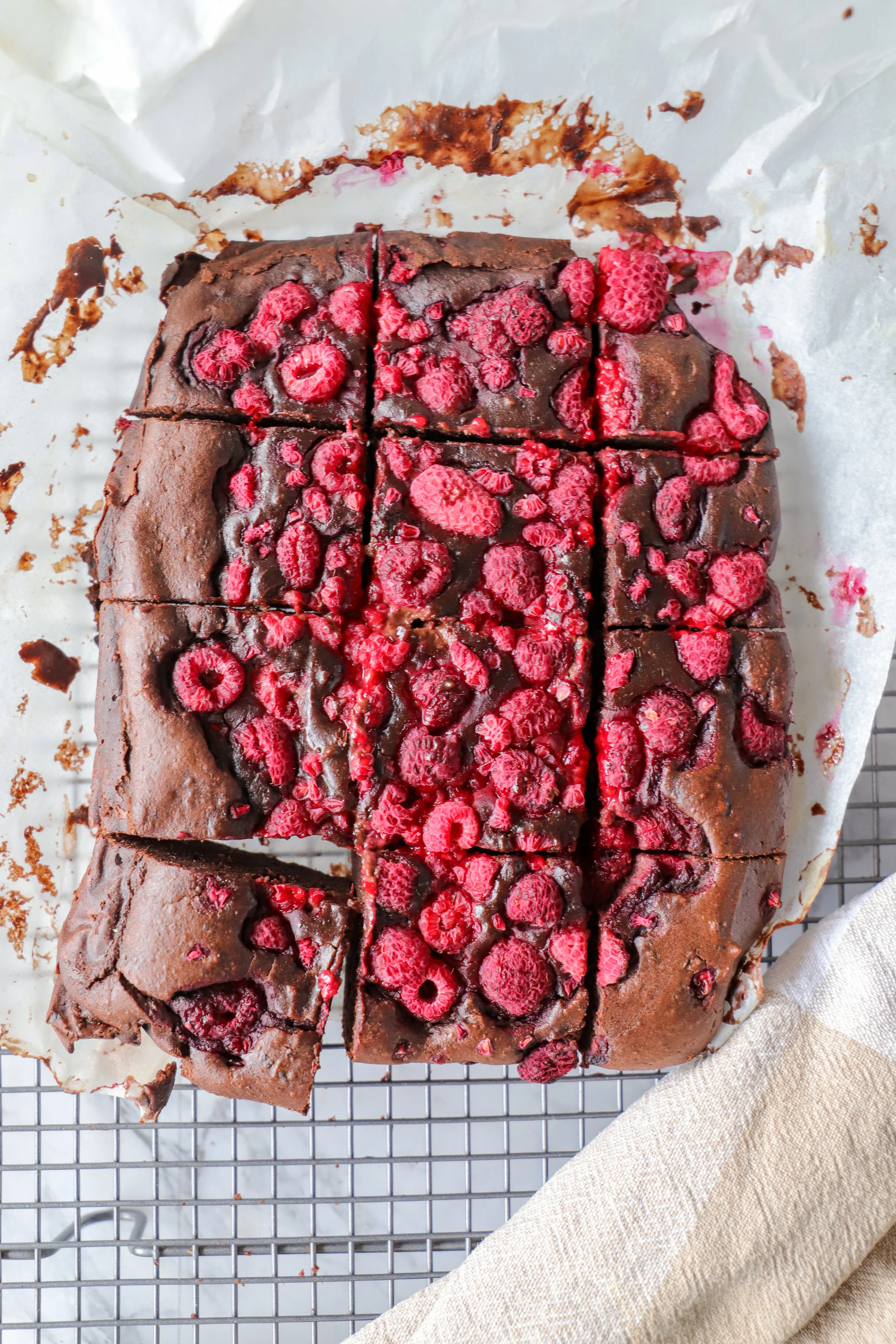Rich Raspberry Brownies