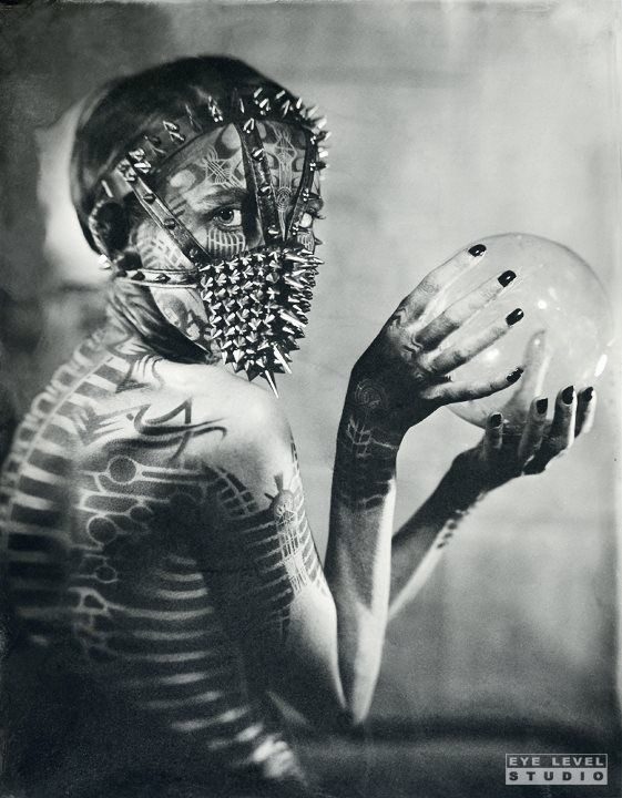 Silver tin type photograph