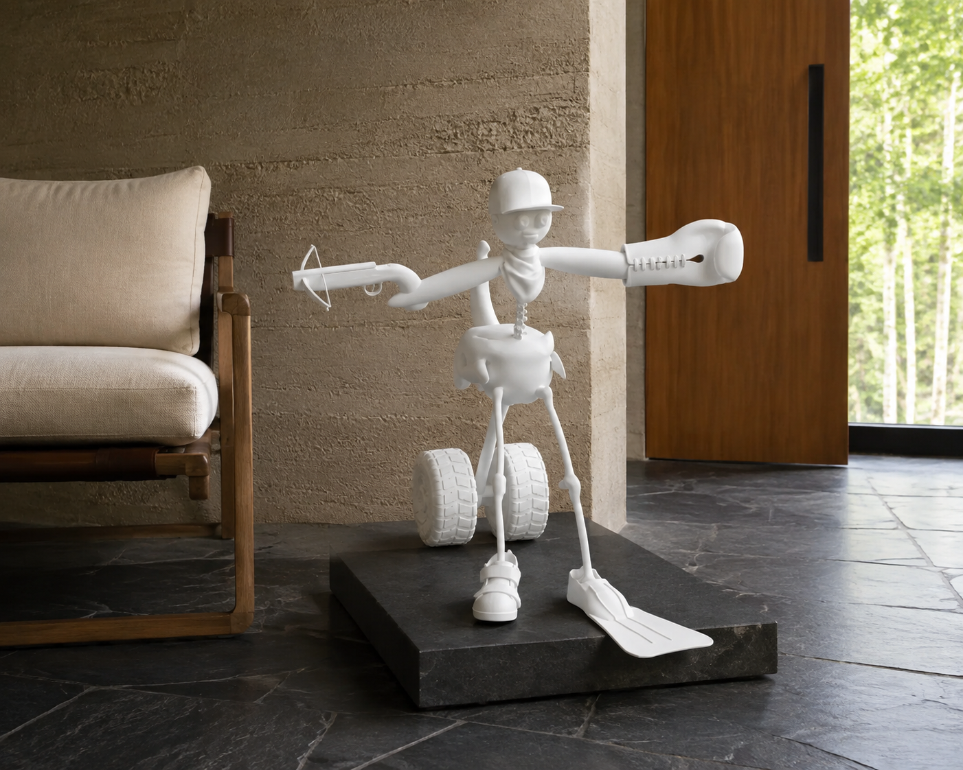 Shapeshifter, 24-inch sculpture displayed in a contemporary interior