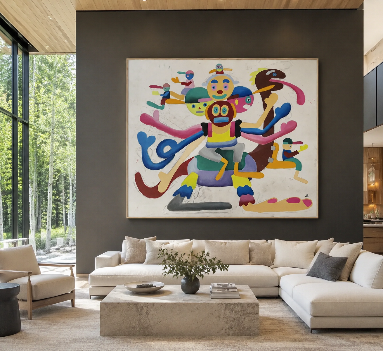 Brahma Rider, artwork by Alexander Reagan displayed in a contemporary interior