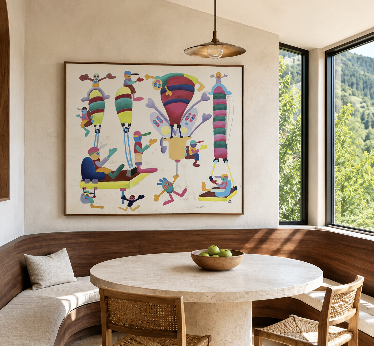 Air Balloons, artwork by Alexander Reagan displayed in a contemporary interior