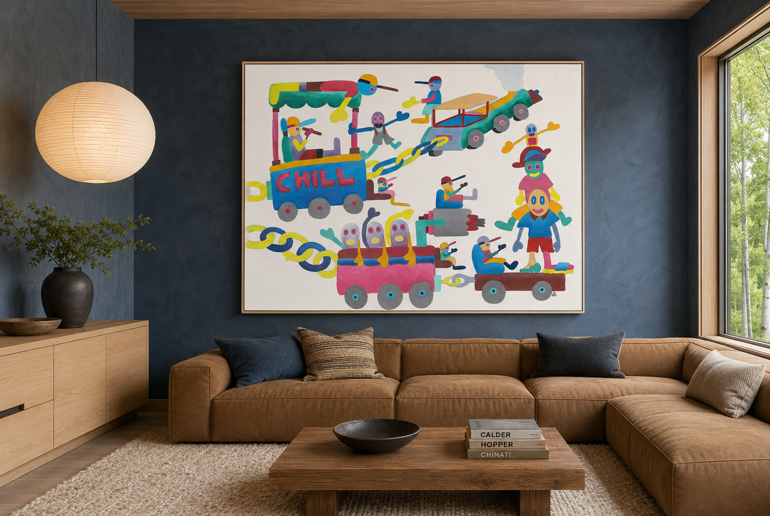 Trolley, artwork by Alexander Reagan displayed in a contemporary interior