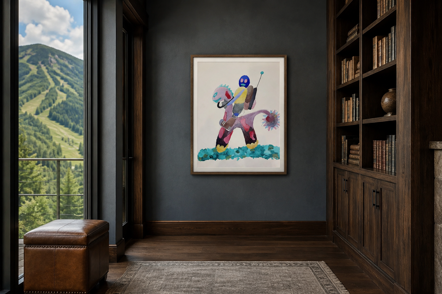 Rider, artwork by Alexander Reagan displayed in a contemporary interior