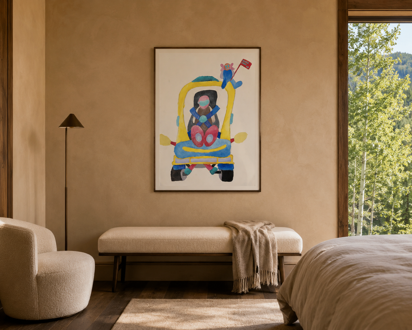 Toy, artwork by Alexander Reagan displayed in a contemporary interior