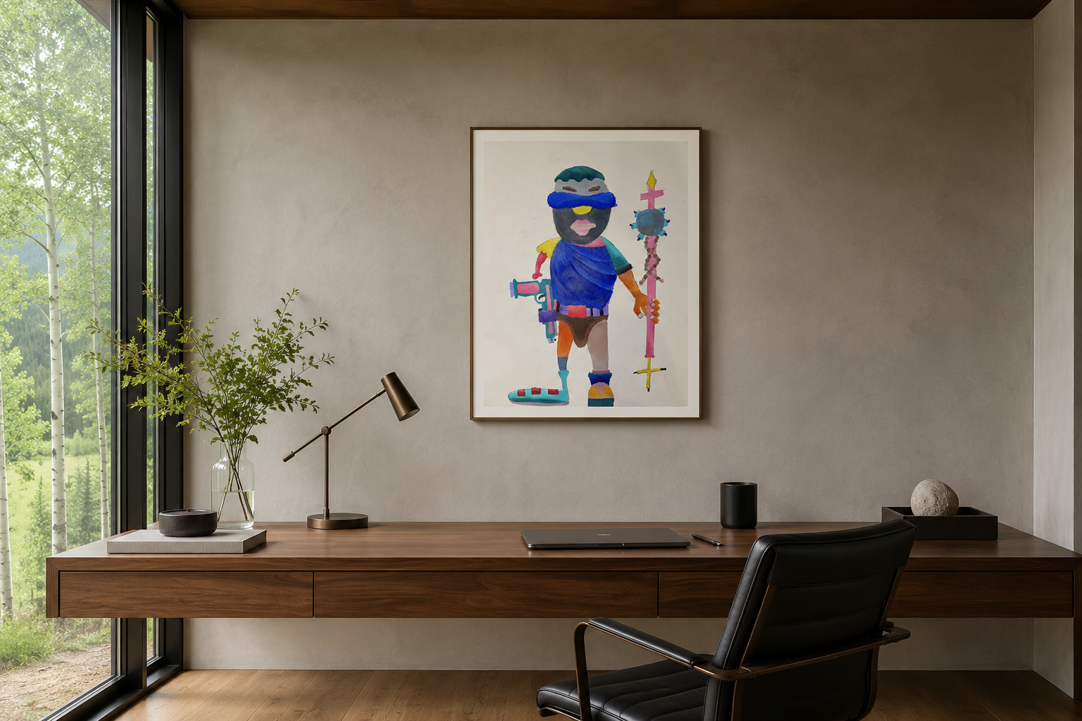 Chief, artwork by Alexander Reagan displayed in a contemporary interior