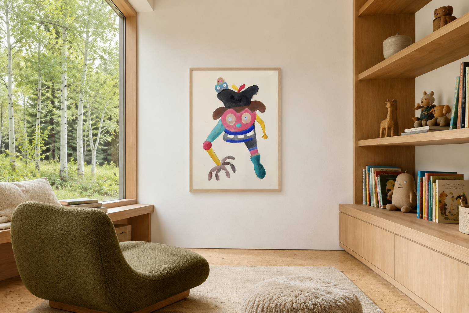 Hike, artwork by Alexander Reagan displayed in a contemporary interior