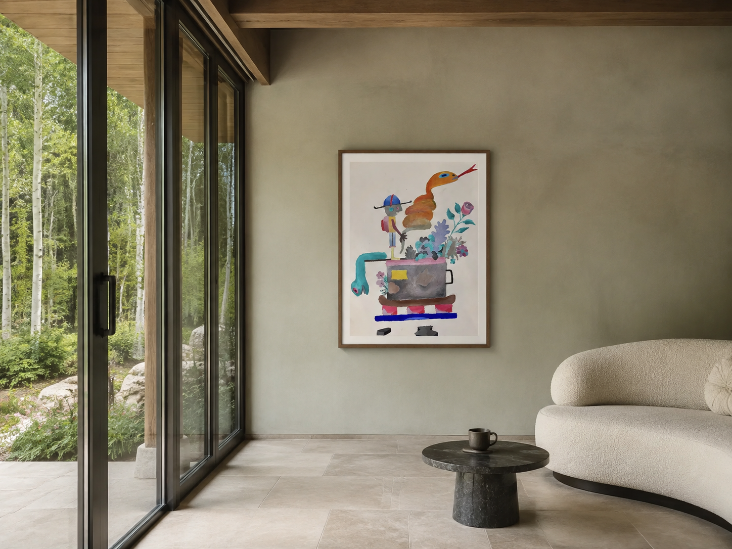 Flower Pot, artwork by Alexander Reagan displayed in a contemporary interior