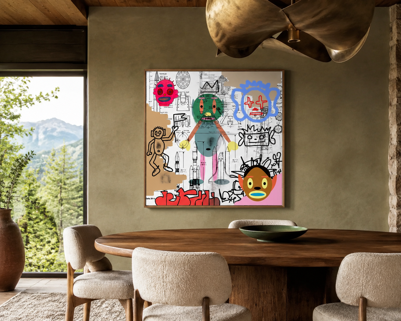 Taking Flight, artwork by Alexander Reagan displayed in a contemporary interior