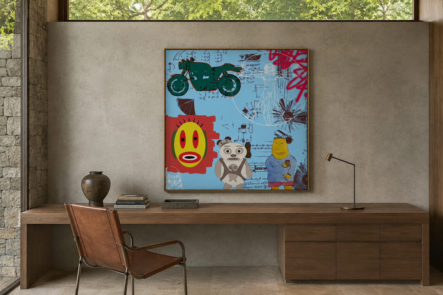 The Classics, artwork by Alexander Reagan displayed in a contemporary interior