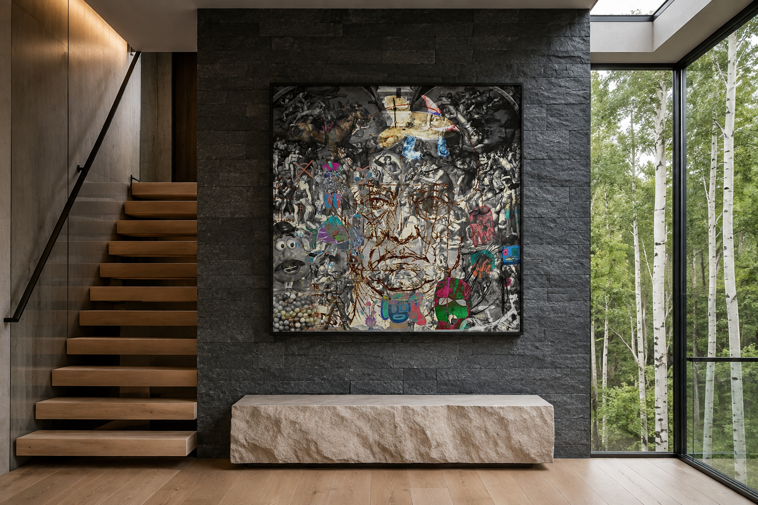 Hide and Seek, artwork by Alexander Reagan displayed in a contemporary interior