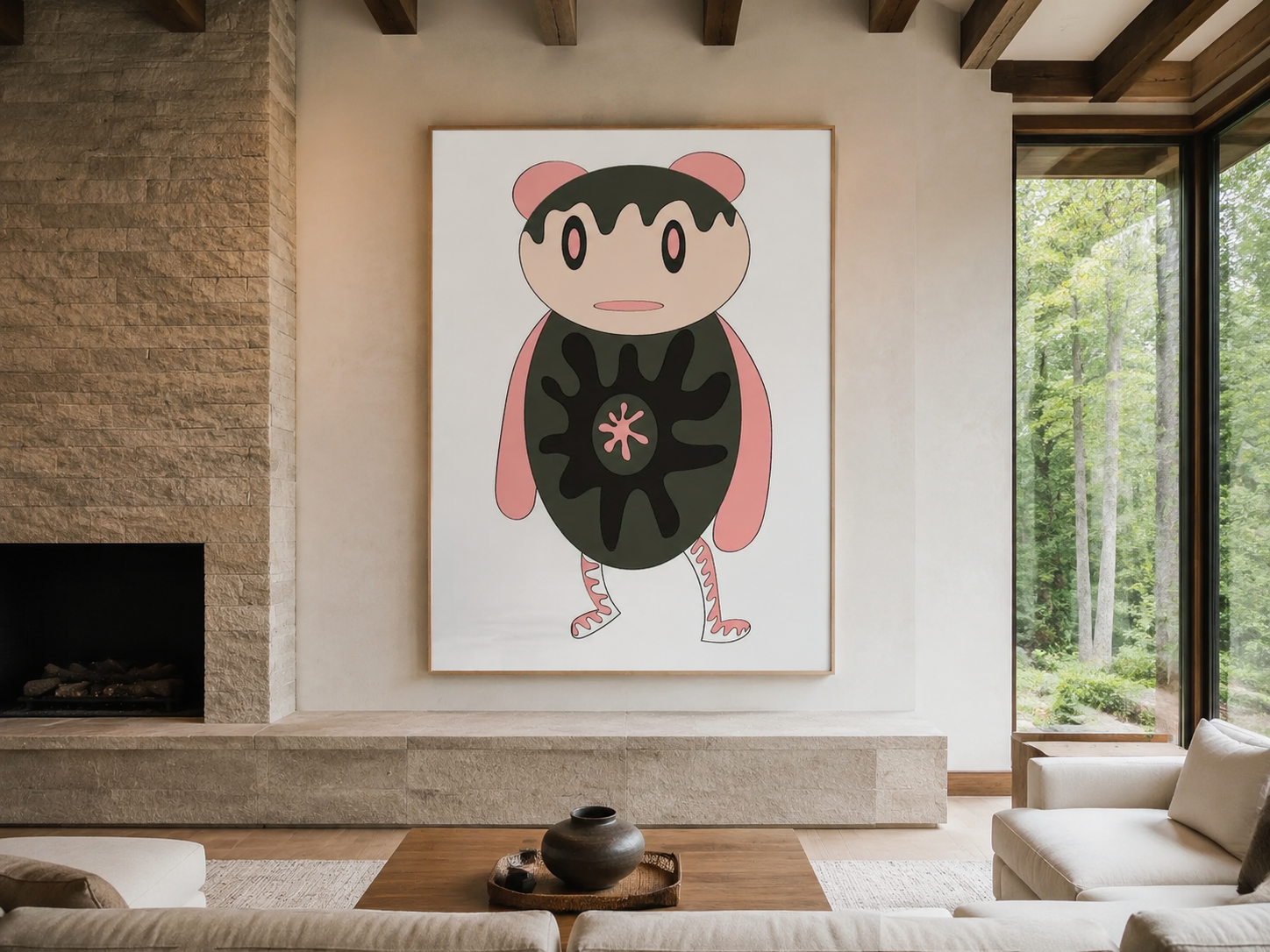 Superflat character 7, artwork by Alexander Reagan displayed in a contemporary interior