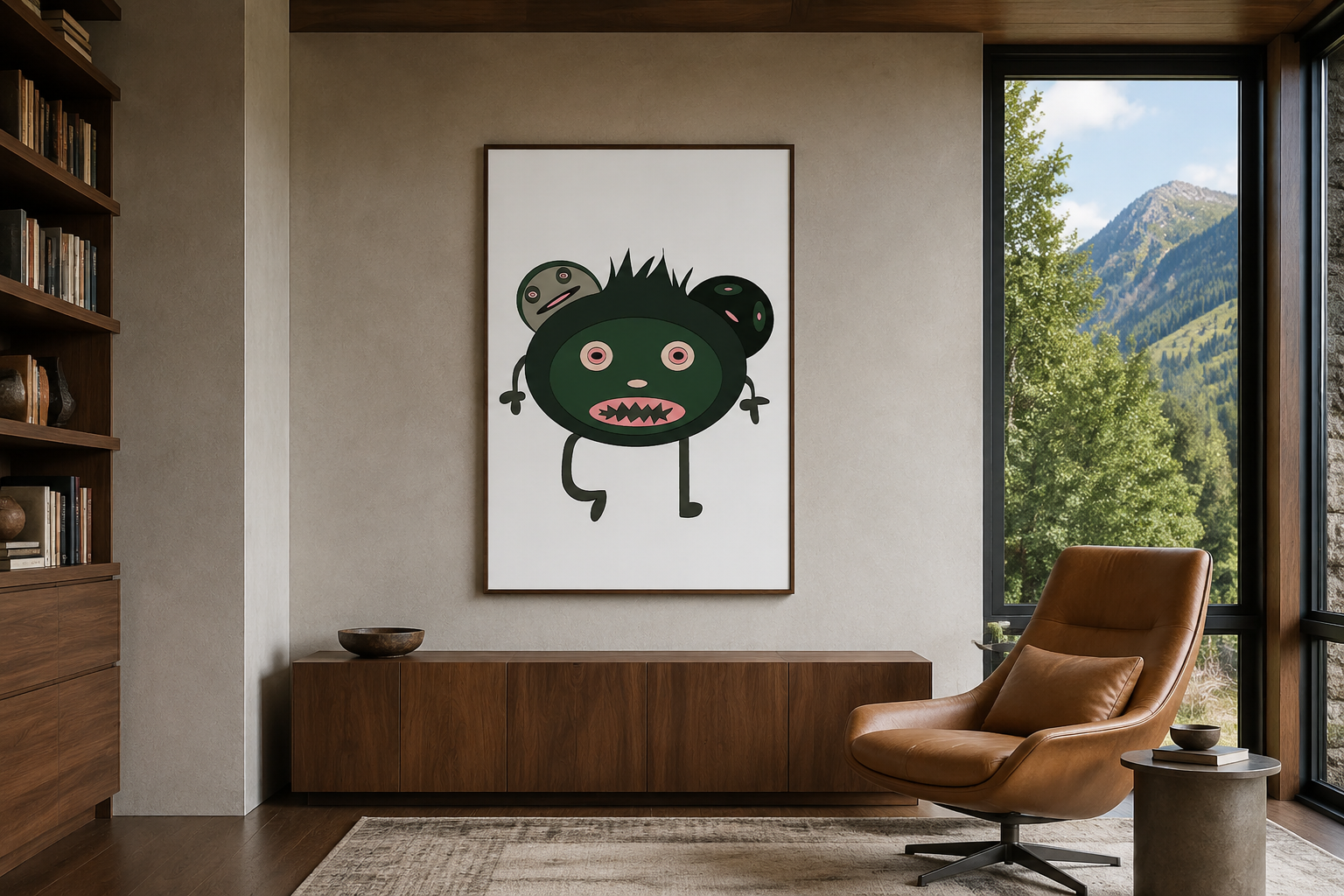 Superflat character 4, artwork by Alexander Reagan displayed in a contemporary interior