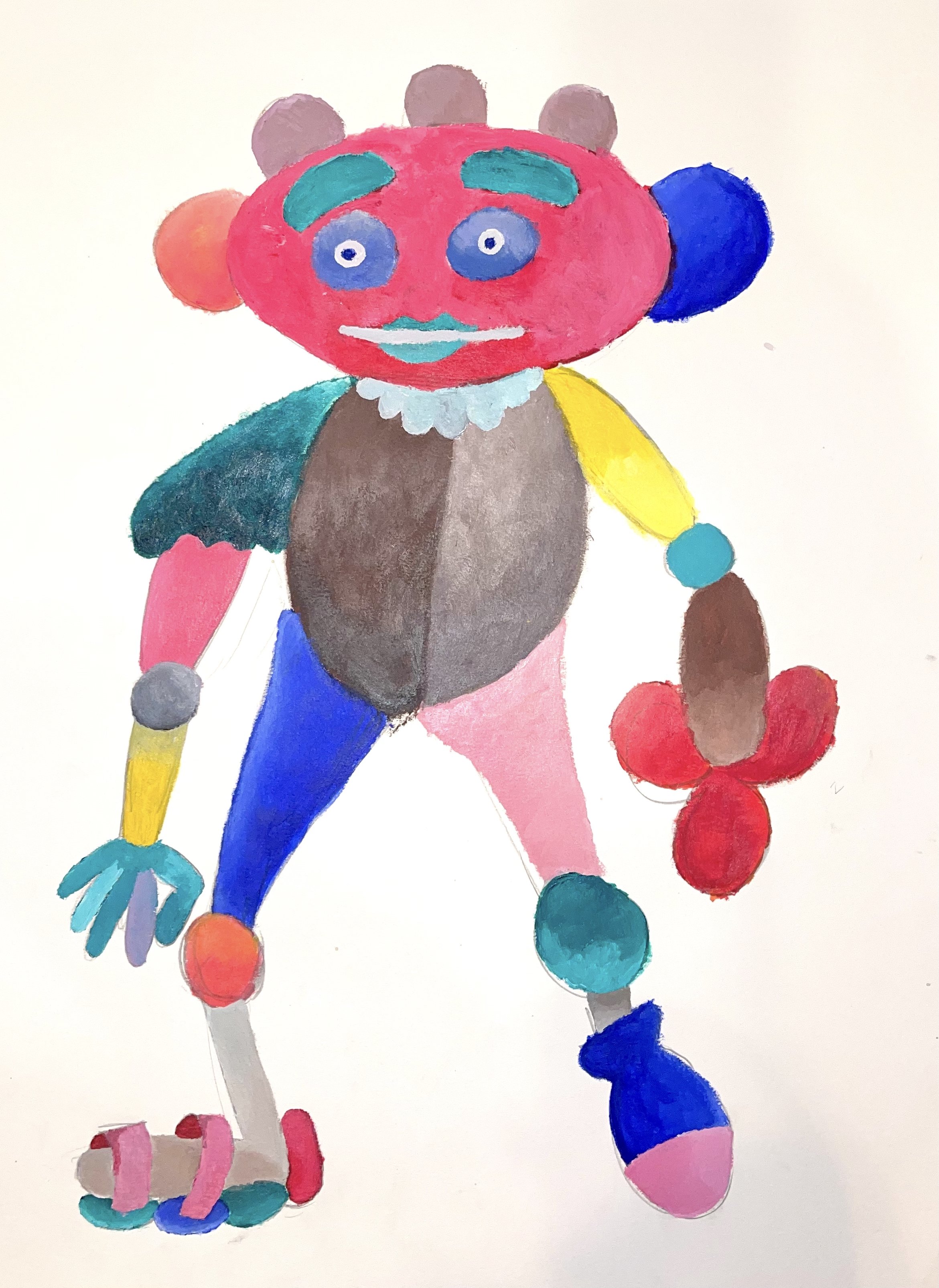 Circus, original acrylic and oil work on German paper by Alexander Reagan
