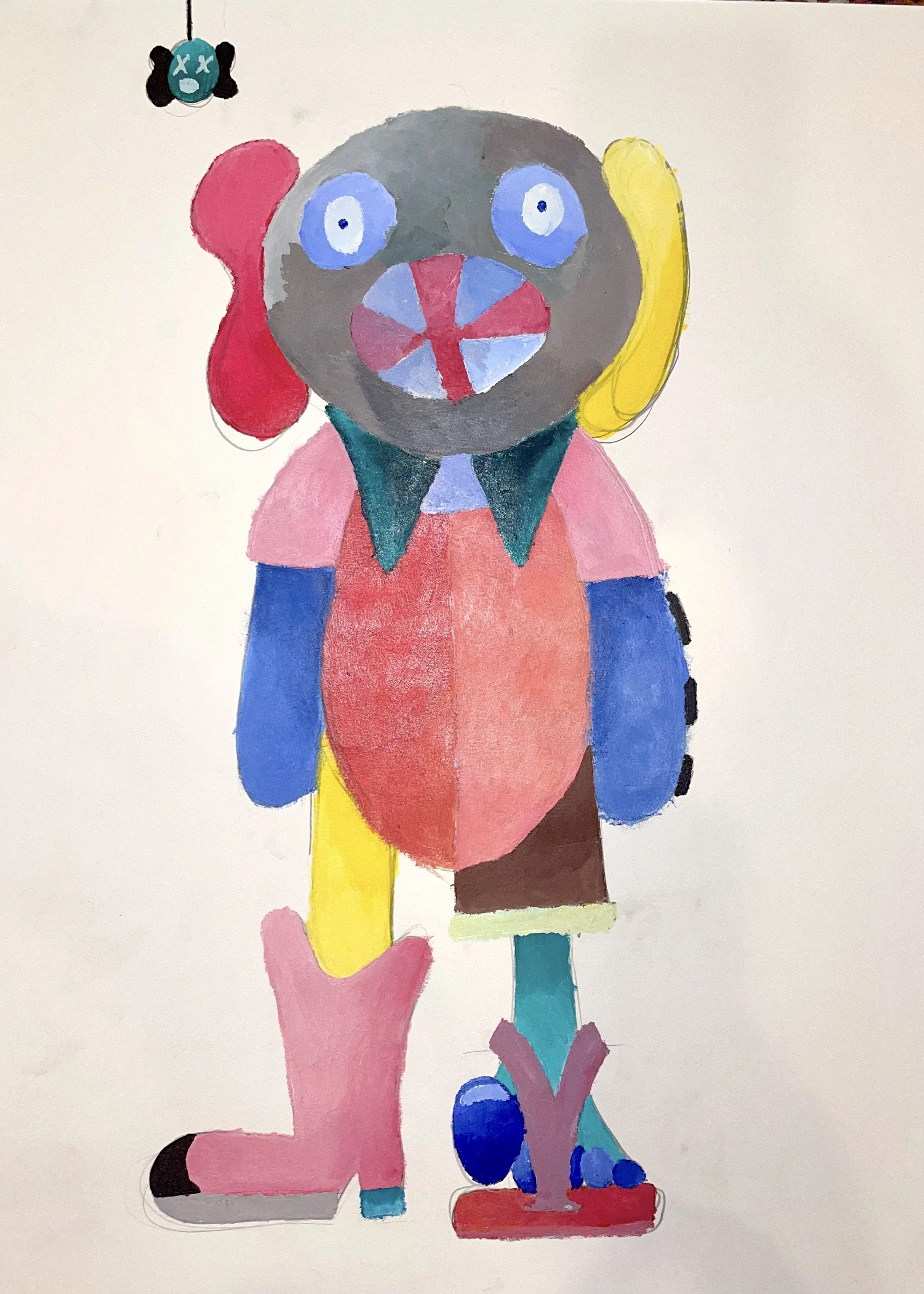 Oh, original acrylic and oil work on German paper by Alexander Reagan