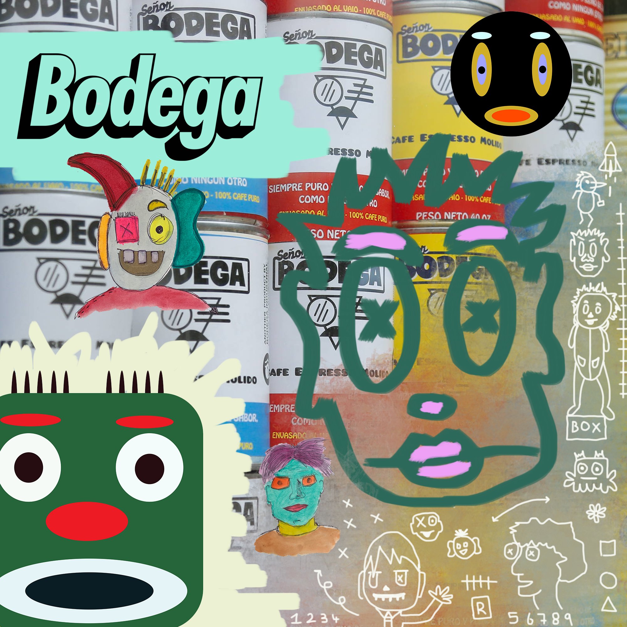 Bodega Boys, original acrylic artwork on canvas by Alexander Reagan