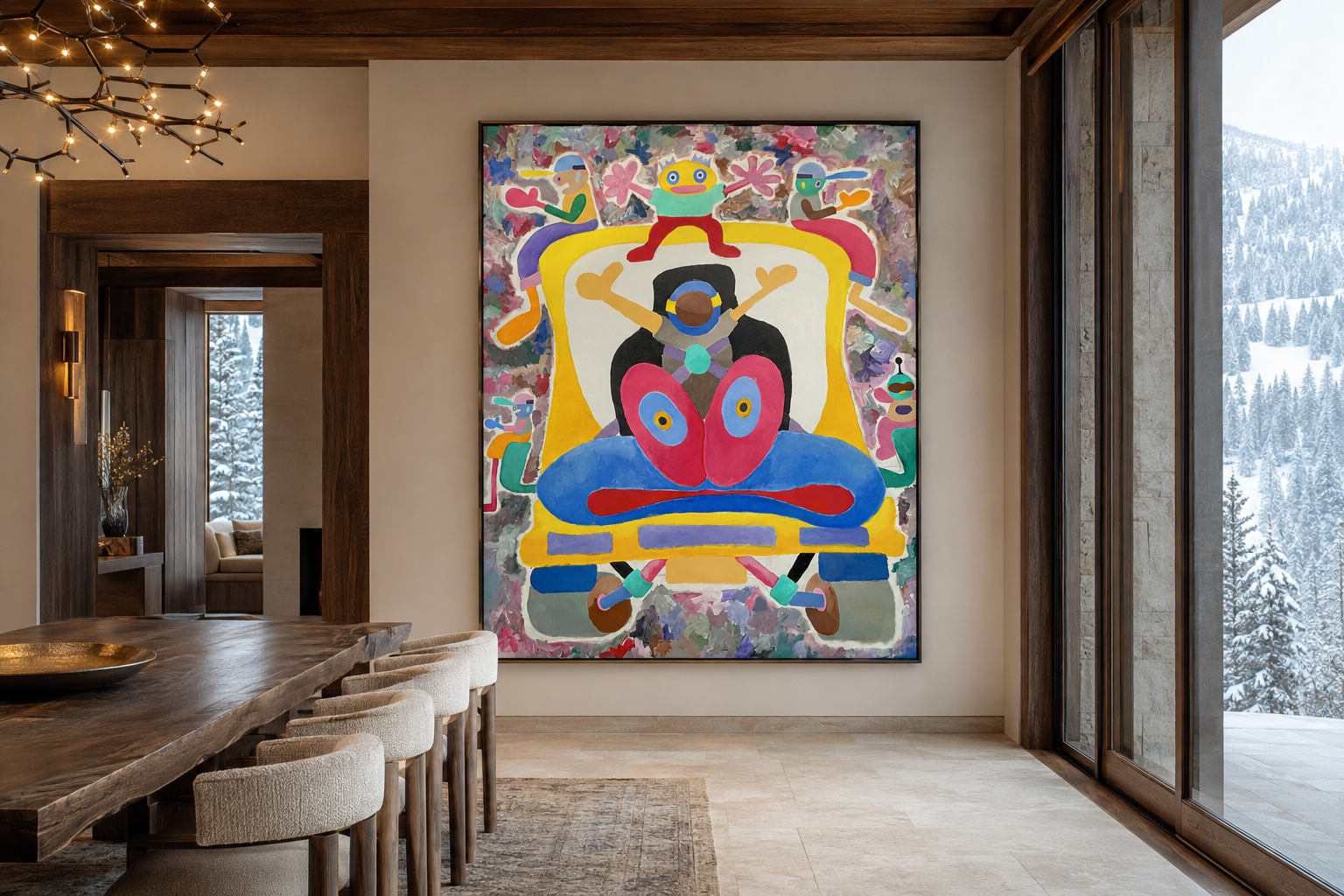 Icon, oil painting on canvas by Alexander Reagan displayed in a contemporary interior