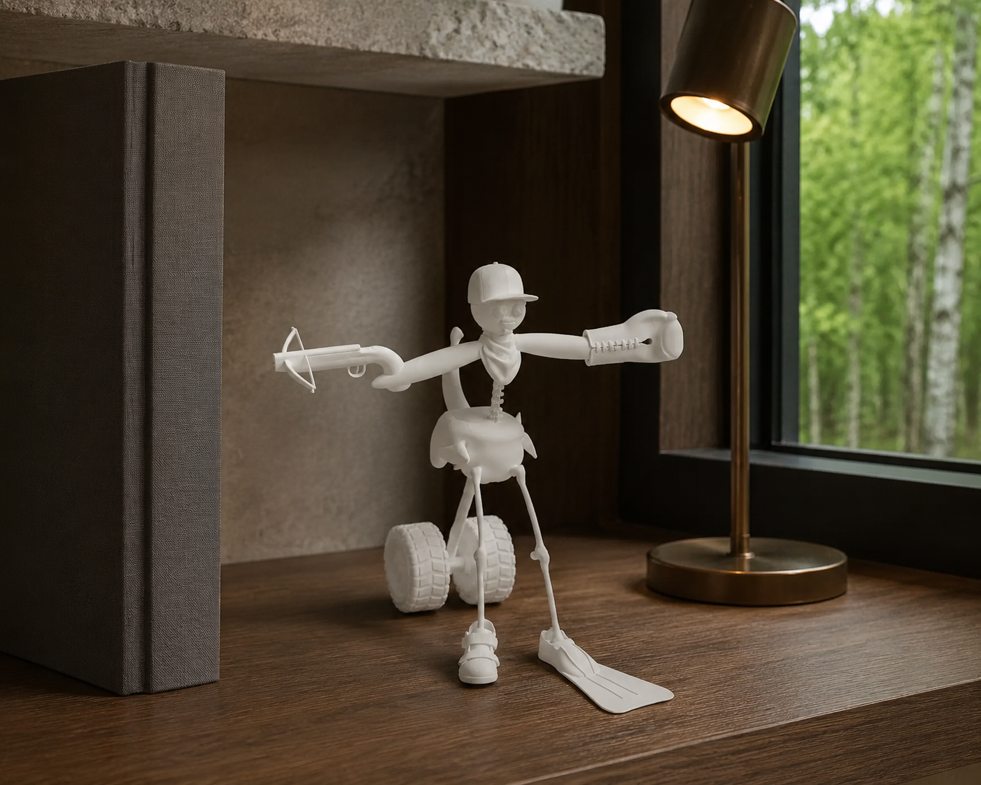 Shapeshifter, 6-inch sculpture displayed in a contemporary interior